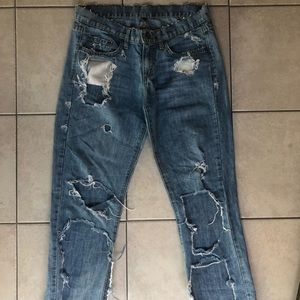 LF Carmar Destroyed Boyfriend Jeans Size 24